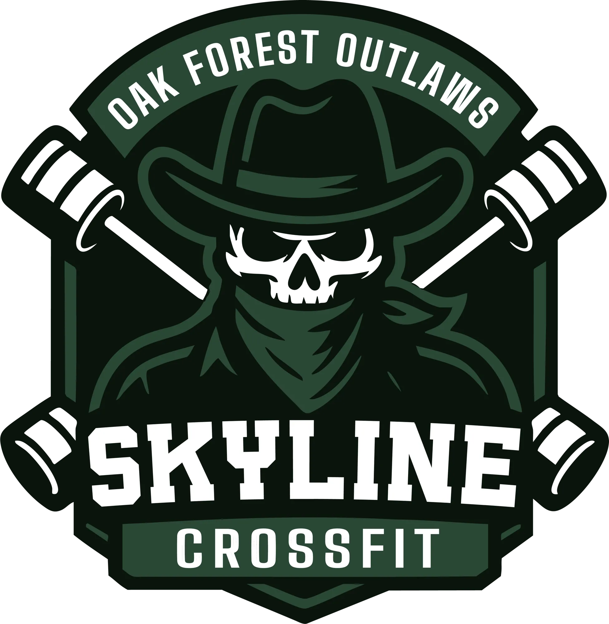 The Oak Forest Outlaws emblem designed for a Skyline CrossFit team.